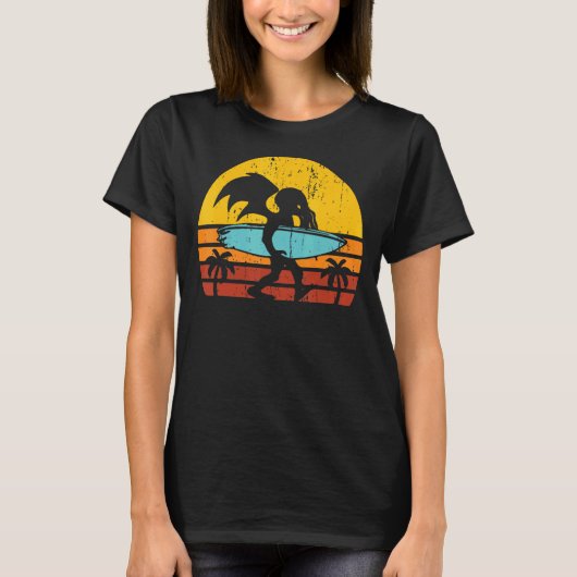 Retro Surfer Vintag Wave Surfstrand T-Shirt (Vorderseite)