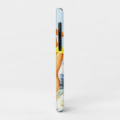 Retro Surfer Waves Summer Blue Monogram Case-Mate iPhone Hülle (Hinten/Links)