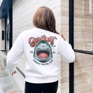 Retro-Surferclub Vintage-Grafik-T-Shirt Sweatshirt