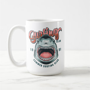 Retro-Surfing-Club-Vintage-Grafik-T-Shirt Kaffeetasse