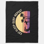 Retro Surfing Fleecedecke (Vorderseite)