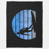 Retro Surfing Fleecedecke (Vorderseite)