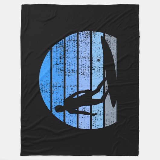 Retro Surfing Fleecedecke (Vorderseite)