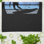 Retro Surfing Geschirrtuch (Gefaltet)