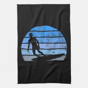 Retro Surfing Geschirrtuch