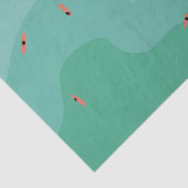 Retro Surfing Ocean Minimalistisch Coastal Seidenpapier (Ausschnitt)