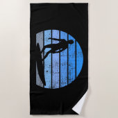 Retro Surfing Strandtuch (Vorderseite)