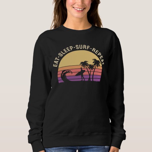 Retro Surfing Sweatshirt (Vorderseite)