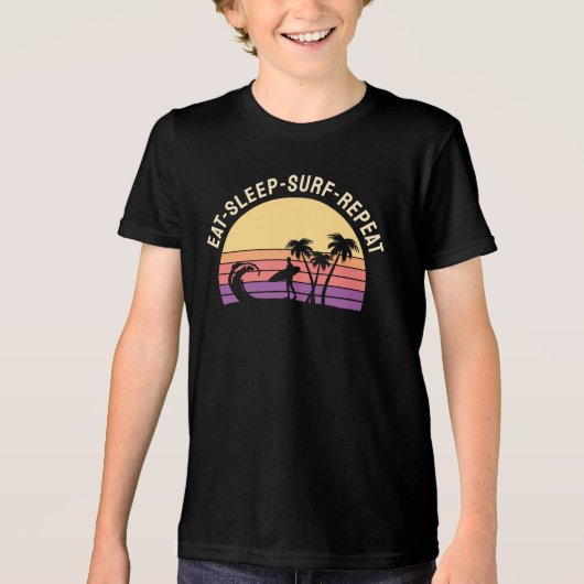 Retro Surfing Tri-Blend Shirt (Vorderseite)