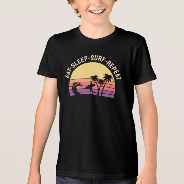 Retro Surfing Tri-Blend Shirt (Vorderseite)