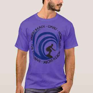 Retro Surfliebhaber Fan Beach Oahu T-Shirt