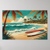 Retro-Surfposter Poster (Vorne)