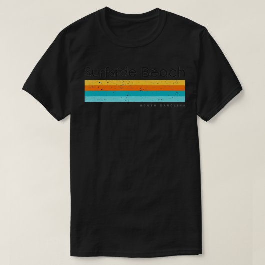 Retro Surfstrand South olina Vintages Design T-Shirt (Design vorne)