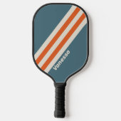 Retro Surfstreifen mit Namen Pickleball Schläger (Rückseite)