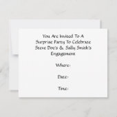 Retro Surprise Party feiert Verlobung Einladungen (Rückseite)