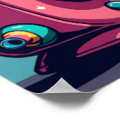 Retro Surrealismus - Pop Art Cosmic Camera Poster (Ecke)