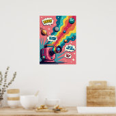 Retro Surrealismus - Pop Art Cosmic Camera Poster (Küche)