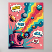 Retro Surrealismus - Pop Art Cosmic Camera Poster (Vorne)