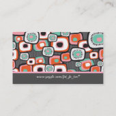 Retro Sushi-Blume quadriert Visitenkarte (Rückseite)