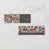 Retro Sushi Blume Square Visitenkarte (Vorne/Hinten)