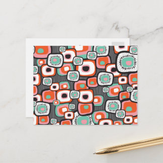 Retro Sushi Blume Squares Danke, Postcard Postkarte