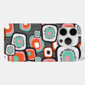 Retro Sushi Box Blume Quadrate farbiges Muster Case-Mate iPhone Hülle (Rückseite (Horizontal))