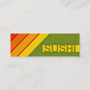 Retro SUSHI Mini Visitenkarte