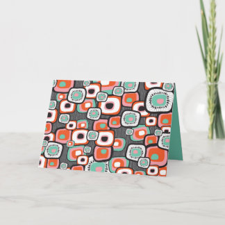 Retro Sushi Pink Blume Einzigartiges Quadrat Muste Dankeskarte