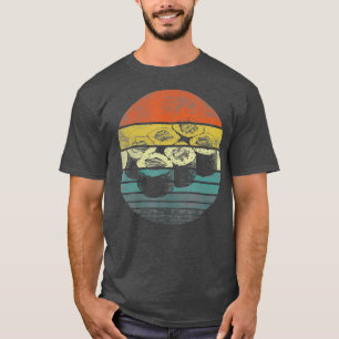 Retro Sushi Roll Sashimi Liebhaber Lustig Japanisc T-Shirt