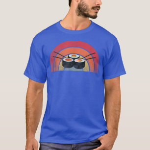 Retro Sushi Roll Sashimi Lover Funny Japanese Food T-Shirt