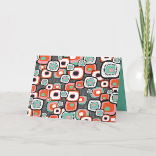 Retro Sushi rosa Blumen einzigartiges Quadratmuste Dankeskarte