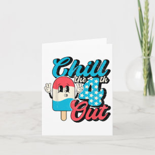 Retro Süß 4. Juli Eiscreme Chill den 4. aus Karte