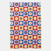 Retro Süß farbenfrohes Blumenmuster Geschirrtuch (Vertikal)