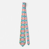 Retro Süß farbenfrohes Pastell-Blumenmuster  Krawatte (Vorderseite)