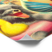 Retro Süß Kitsch Mädchen Poster (Ecke)