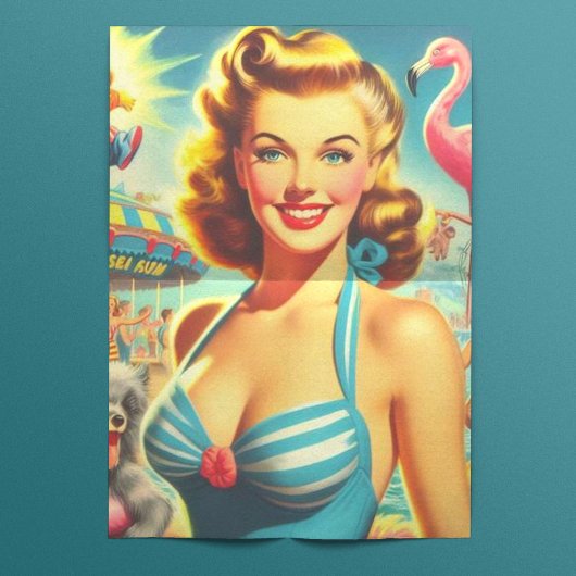 Retro Süß Kitsch Mädchen Seidenpapier
