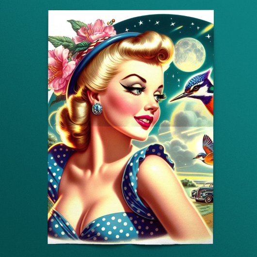Retro Süß Kitsch Pin-up Seidenpapier