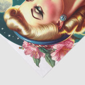 Retro Süß Kitsch Pin-up Seidenpapier (Ausschnitt)