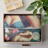 Retro Süß Kitsch Pin-up Seidenpapier (Geschenk)