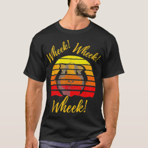 Retro Süß Lustig Wheek Meerschweinchen Besitzer Ca T-Shirt