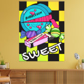 Retro süß wie Candy Leinwanddruck (Insitu (Wohnzimmer))