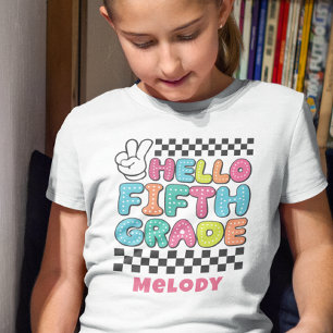 Retro süß zurück zur Schule T-Shirt fünfte Klasse
