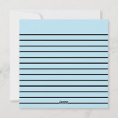 Retro Süsse Blue Christmas Feiertagskarte (Rückseite)