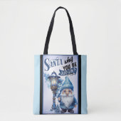 Retro Süsse Blue Christmas Tasche (Vorderseite)