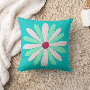 Retro Süße Blumen Grafik Kunst Wurfkissen Kissen