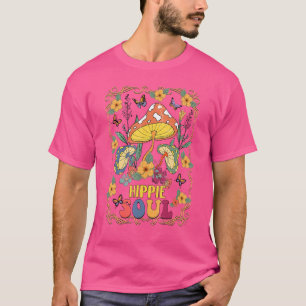 Retro Süße Blumen Pilz Hippie Seele Vintage 70er T-Shirt
