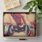 Retro Süße Blumen Pin Up Seidenpapier (Geschenk)