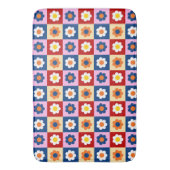 Retro Süße bunte Blumen Muster  Badematte (Vorderseite Vertikal)
