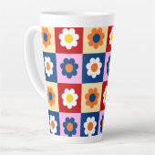 Retro Süße bunte Blumen Muster Milchtasse (Linke Ecke)