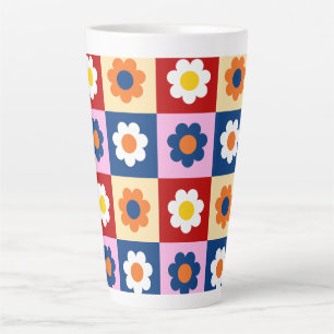 Retro Süße bunte Blumen Muster Milchtasse